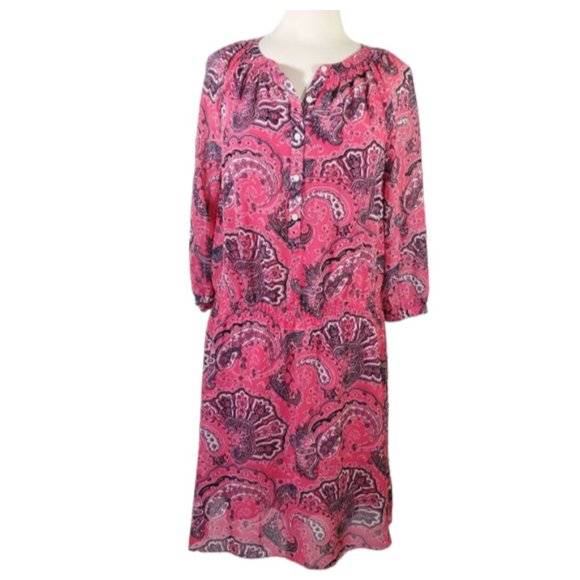 New Ralph Lauren Pink Paisley Dress - Picture 2 of 14
